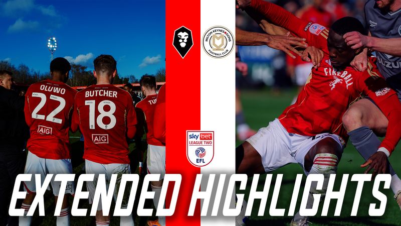 BUTCHER STUNNER SECURES THREE POINTS 🚀 | Salford City 1-0 MK Dons | Extended Highlights
