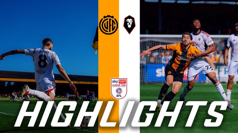 DEFEAT IN TIGHT GAME | Cambridge United 1-0 Salford City | League Two Highlights