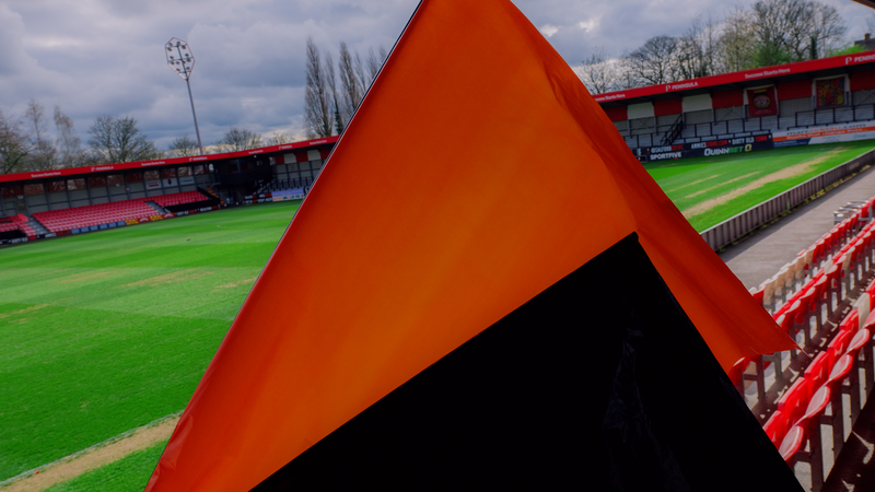 Supporter flag display ahead of County game